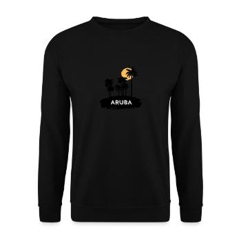 Aruba Trip Holiday - Unisex Sweatshirt - black - Front - Alina (178cm) & Michal (187cm)
