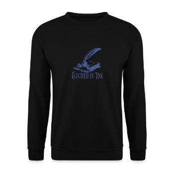 Dark Academia Etched In Ink - Unisex Sweatshirt - black - Front - Alina (178cm) & Michal (187cm)