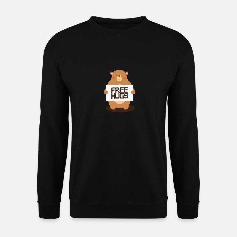 Free Hugs Bär - Unisex Pullover - Schwarz
