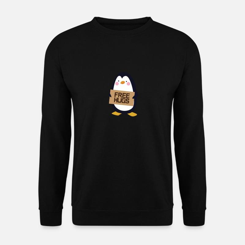 Free Hugs Penguin - Unisex Sweatshirt - black