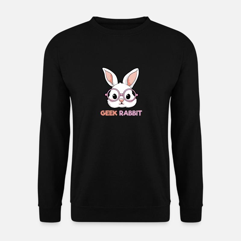 Geek Hase - Unisex Pullover - Schwarz