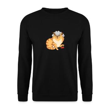 Chat Grand-mère - Sweat-shirt Unisexe - noir - Devant - Alina (178cm) & Michal (187cm)