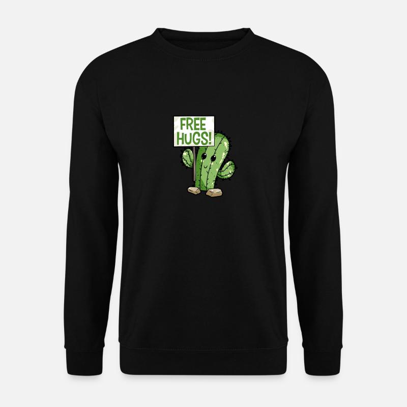 Cactus Câlins gratuits - Sweat-shirt Unisexe - noir