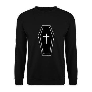 Coffin Halloween - Unisex Sweatshirt - black - Front - Alina (178cm) & Michal (187cm)