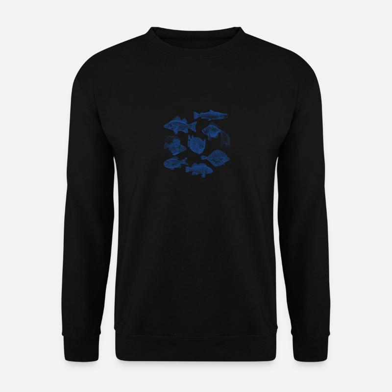 Fishes for compliments - Unisex Pullover - Schwarz