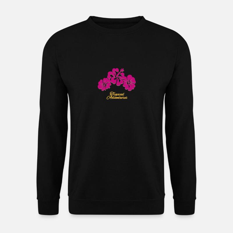 Aventures tropicales - Rose - Sweat-shirt Unisexe - noir