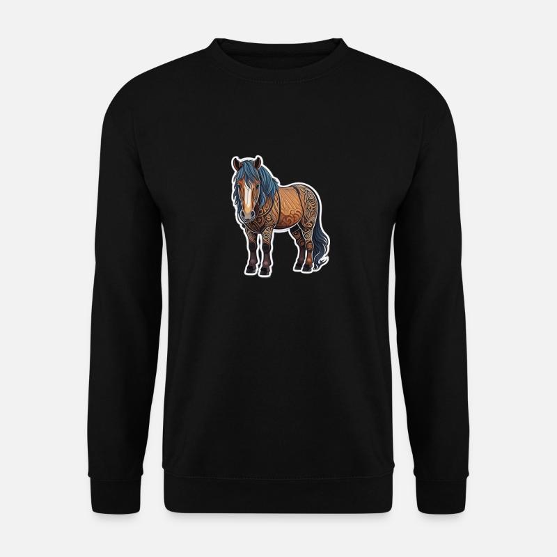Pferd - Unisex Pullover - Schwarz
