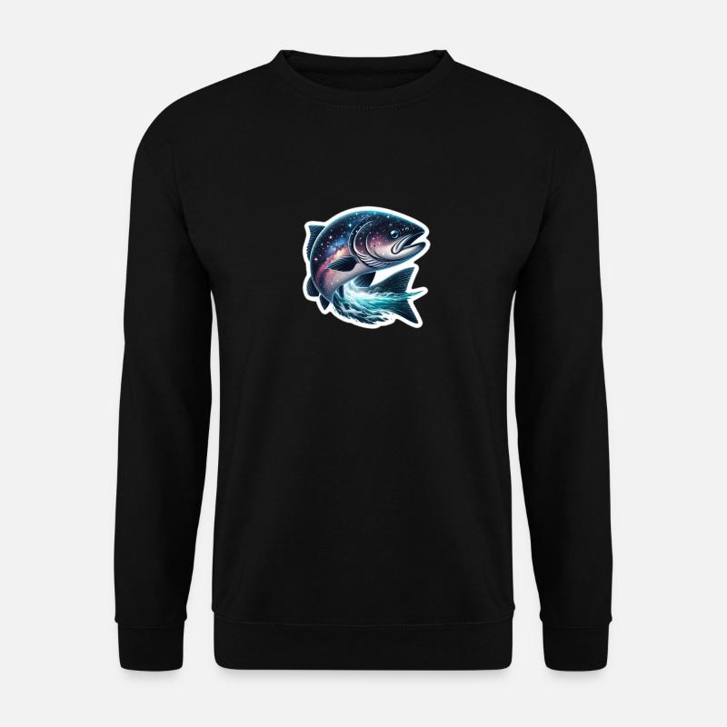 Celestial fish - Unisex Sweatshirt - black