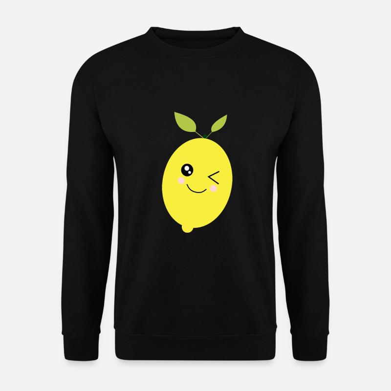 Zitrone Limone Limette Frucht Früchte vegan - Unisex Pullover - Schwarz