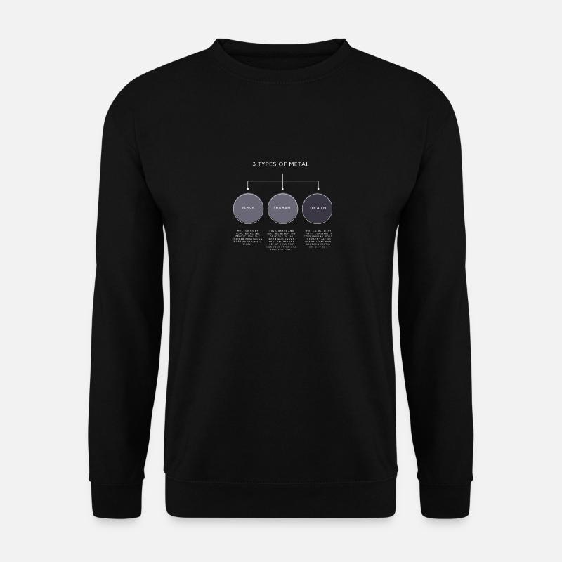 3 TYPES DE MÉTAL - Sweat-shirt Unisexe - noir