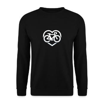 Faire du vélo avec amour - Sweat-shirt Unisexe - noir - Devant - Alina (178cm) & Michal (187cm)