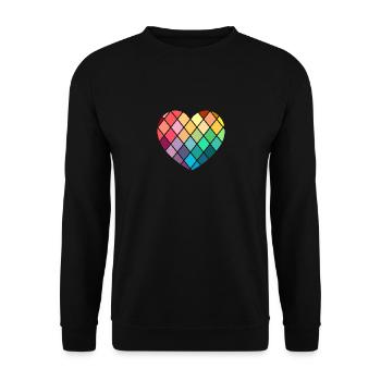LIEBE - so kostbar wie Diamanten - Unisex Pullover - Schwarz - Vorne - Alina (178cm) & Michal (187cm)