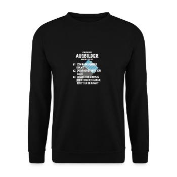 Ausbilder Spruch Geschenk Maler Lackierer - Unisex Pullover - Schwarz - Vorne - Alina (178cm) & Michal (187cm)