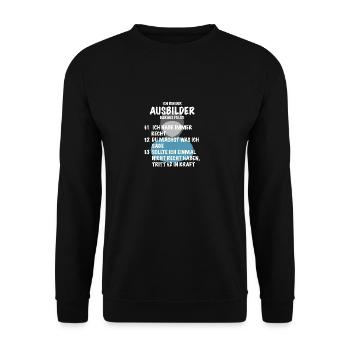 Ausbilder Spruch Geschenk Soziale Berufe - Unisex Pullover - Schwarz - Vorne - Alina (178cm) & Michal (187cm)