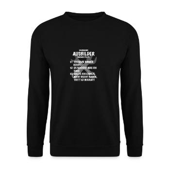 Ausbilder Spruch Geschenk Handwerker - Unisex Pullover - Schwarz - Vorne - Alina (178cm) & Michal (187cm)