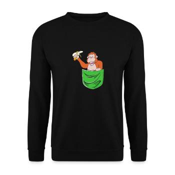 Orang Utan - Unisex Pullover - Schwarz - Vorne - Alina (178cm) & Michal (187cm)