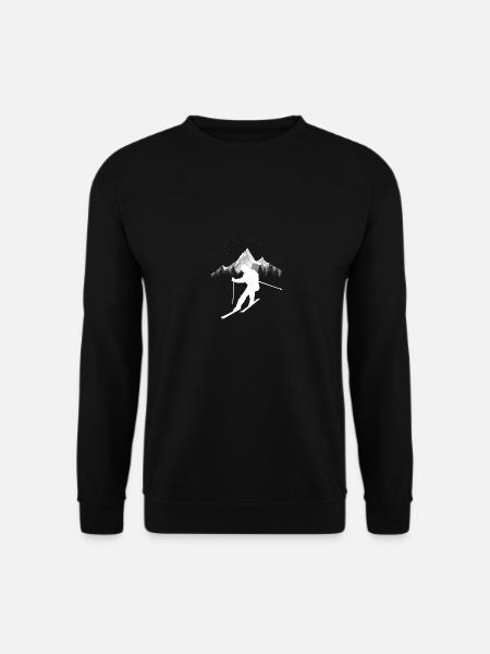 Skiing Mountains - Unisex Sweatshirt - black