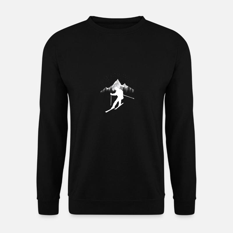 Skiing Mountains - Unisex Sweatshirt - black