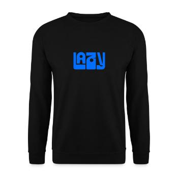 LAZY Vibes – Entspannung zum Anziehen - Unisex Pullover - Schwarz - Vorne - Alina (178cm) & Michal (187cm)