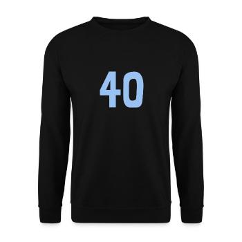 40. 40 YEARS. 40th ANNIVERSARY. 40TH ANNIVERSARY. - Unisex Sweatshirt - black - Front - Alina (178cm) & Michal (187cm)