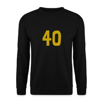40. 40 YEARS. 40th ANNIVERSARY. 40TH ANNIVERSARY. - Unisex Sweatshirt - black - Front - Alina (178cm) & Michal (187cm)