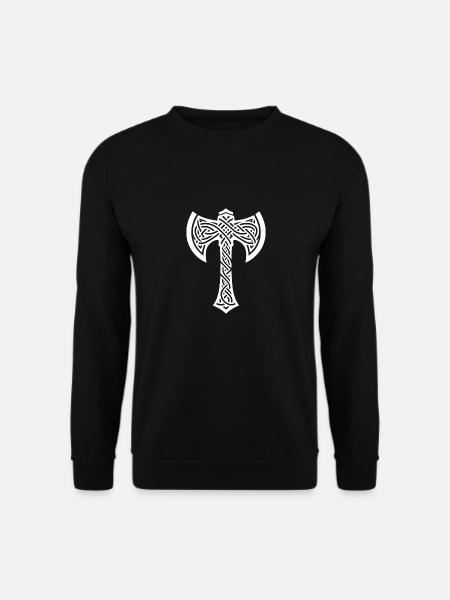 Axt in aussergewöhnlichen Keltischen Knoten - Unisex Pullover - Schwarz