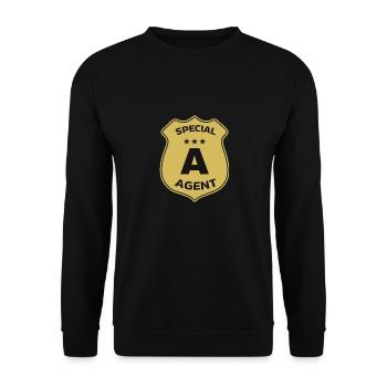 Special Agent A - Unisex Pullover - Schwarz - Vorne - Alina (178cm) & Michal (187cm)