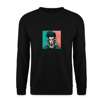 Tattoo Boy - Unisex Sweatshirt - black - Front - Alina (178cm) & Michal (187cm)