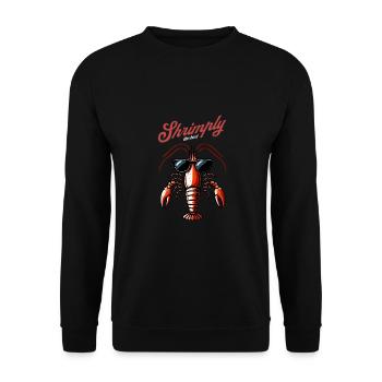 Crevettes, le meilleur jeu de mots - Sweat-shirt Unisexe - noir - Devant - Alina (178cm) & Michal (187cm)