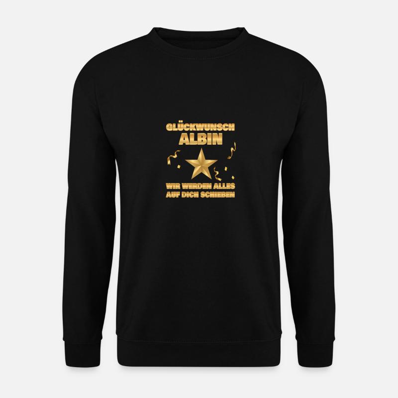 Abschiedsgeschenk Albin - Unisex Pullover - Schwarz