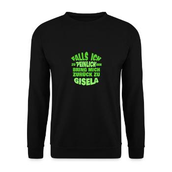 Jungesellenabschied Gisela - Unisex Pullover - Schwarz - Vorne - Alina (178cm) & Michal (187cm)