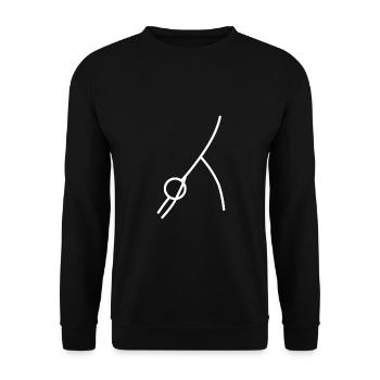 Exercice de yoga - Sweat-shirt Unisexe - noir - Devant - Alina (178cm) & Michal (187cm)