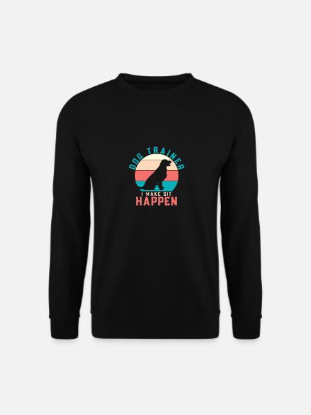Hundeerziehungsdesign für Hundetrainer Cool Dog-Wa - Unisex Pullover - Schwarz