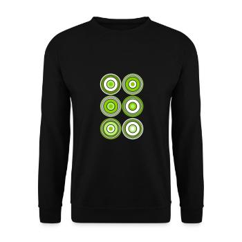 70er Jahre Disco Sommer vintage retroDisko DJ 80er - Unisex Pullover - Schwarz - Vorne - Alina (178cm) & Michal (187cm)