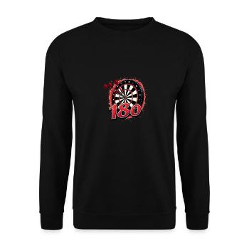 Dart Dartpfeil Darts 180 Dartboard Triple - Unisex Pullover - Schwarz - Vorne - Alina (178cm) & Michal (187cm)