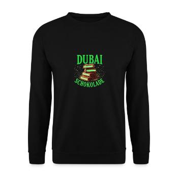 Chocolat de Dubaï - Drôle de dicton - Sweat-shirt Unisexe - noir - Devant - Alina (178cm) & Michal (187cm)