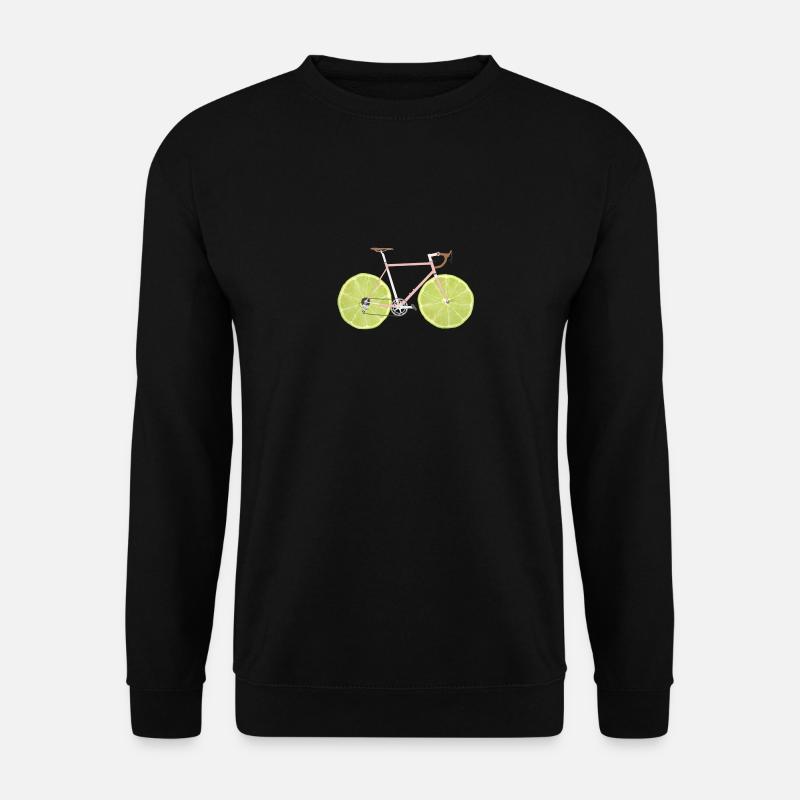Rennrad mit Fruchträdern - Unisex Pullover - Schwarz
