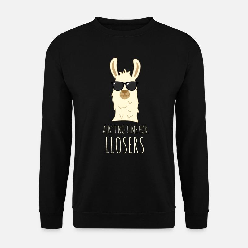 Lama Llama No Prob-Llama Cartoon Geschenk - Unisex Pullover - Schwarz