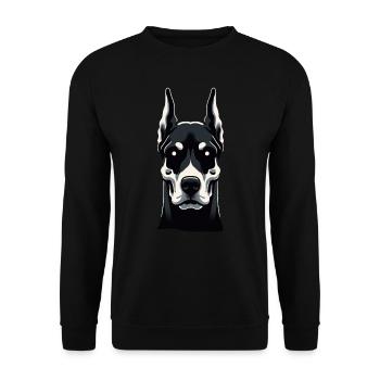 Doberman Essence - Unisex Sweatshirt - black - Front - Alina (178cm) & Michal (187cm)