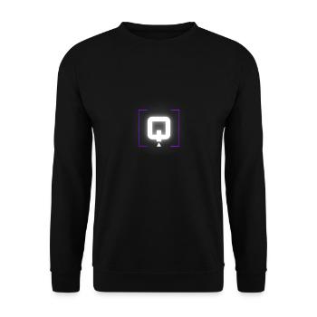 Letter "Q" - Unisex Sweatshirt - black - Front - Alina (178cm) & Michal (187cm)