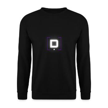 Letter "D" - Unisex Sweatshirt - black - Front - Alina (178cm) & Michal (187cm)
