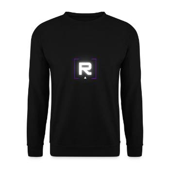 Letter "R" - Unisex Sweatshirt - black - Front - Alina (178cm) & Michal (187cm)