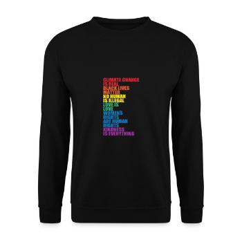 Science Equality LGBT Pride - Unisex Sweatshirt - black - Front - Alina (178cm) & Michal (187cm)