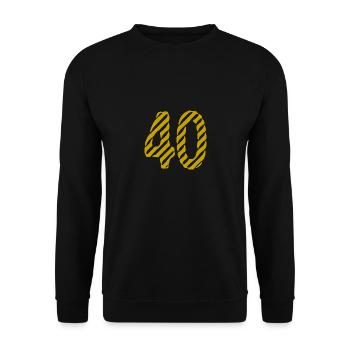 ANNIVERSARY. HAPPY BIRTHDAY. HAPPY BIRTHDAY. - Unisex Sweatshirt - black - Front - Alina (178cm) & Michal (187cm)