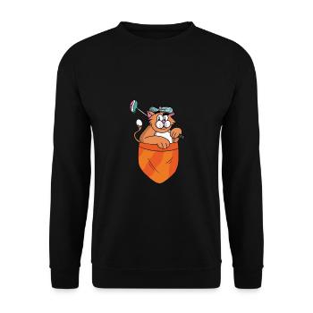 Funny Golf Golfer Sport Fun Lovers - Unisex Sweatshirt - black - Front - Alina (178cm) & Michal (187cm)