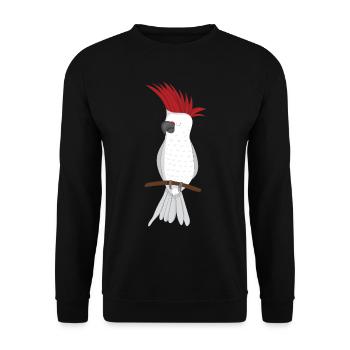 Cacatoès blanc - Sweat-shirt Unisexe - noir - Devant - Alina (178cm) & Michal (187cm)
