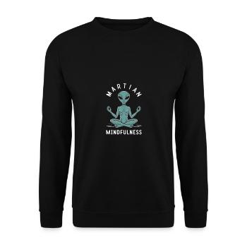 méditation, pleine conscience, relaxation et - Sweat-shirt Unisexe - noir - Devant - Alina (178cm) & Michal (187cm)