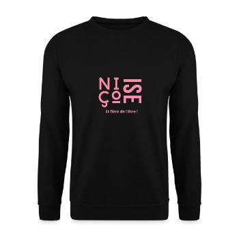 Niçoise - Sweat-shirt Unisexe - noir - Devant - Alina (178cm) & Michal (187cm)