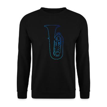 Tuba Hommes Femmes Instrument à Vent Tuba Tuba Tuba Tuba - Sweat-shirt Unisexe - noir - Devant - Alina (178cm) & Michal (187cm)
