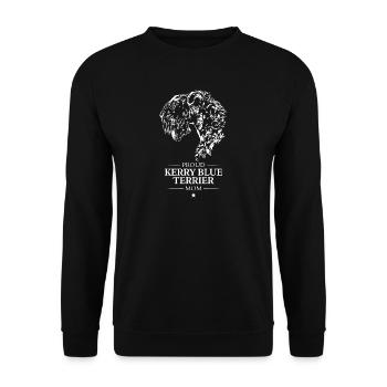 Kerry Blue Terrier Mom Dog Dog Wilsigns - Unisex Sweatshirt - black - Front - Alina (178cm) & Michal (187cm)